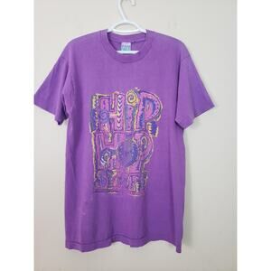 Vintage Freeze Tee 1990s T-Shirt M Single Stitch Hip Hop Stuff Made in USA Flaw